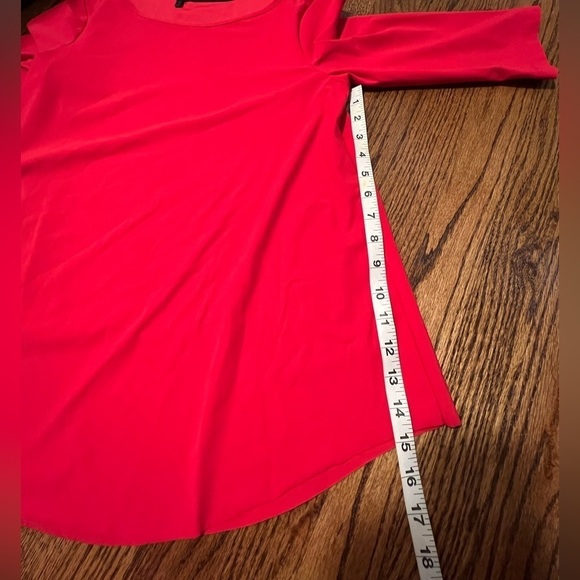 Porto | Red 3/4 Sleeve Blouse Curved Hem‎ Sz 0/US 4 - Picture 6 of 7